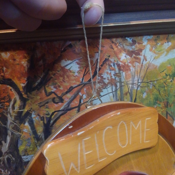 🌻 🎃 Welcome Sign 🔥 Vintage Hanging Wooden Art 🏠 Home Decor Fall 💎 Autumn 🍁 - Picture 8 of 9